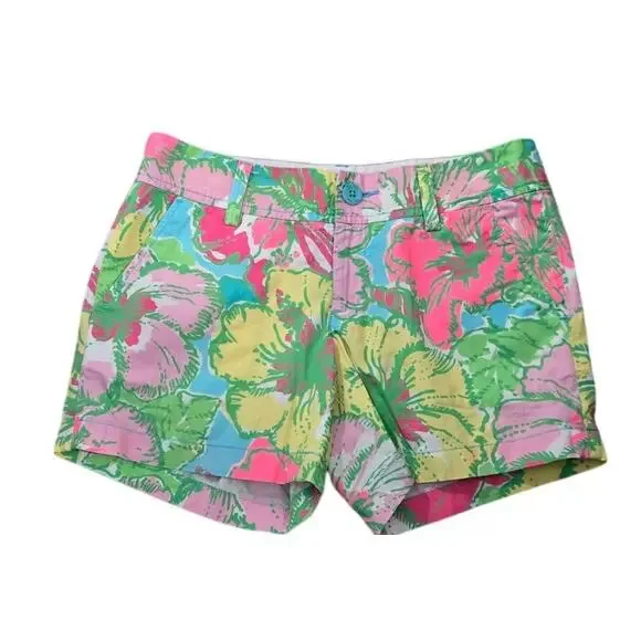 Lilly Pulitzer Big Flirt Callahan women's shorts Sz 2 Preppy Resort Wear Beachy - Picture 4 of 11